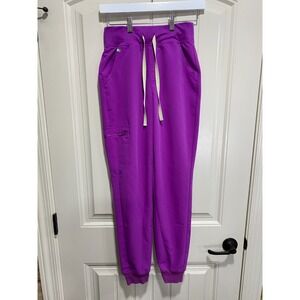 FIGS Womens Technical Collection Scrub Pants XST Purple Joggers Drawstring Waist